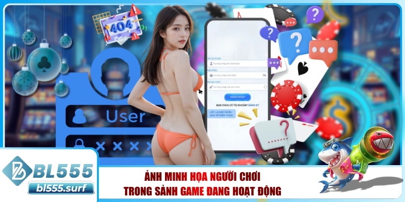 Ảnh minh họa người chơi trong sảnh game đang hoạt động