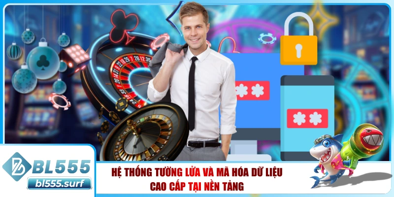 Hệ thống tường lửa và mã hóa dữ liệu cao cấp tại nền tảng